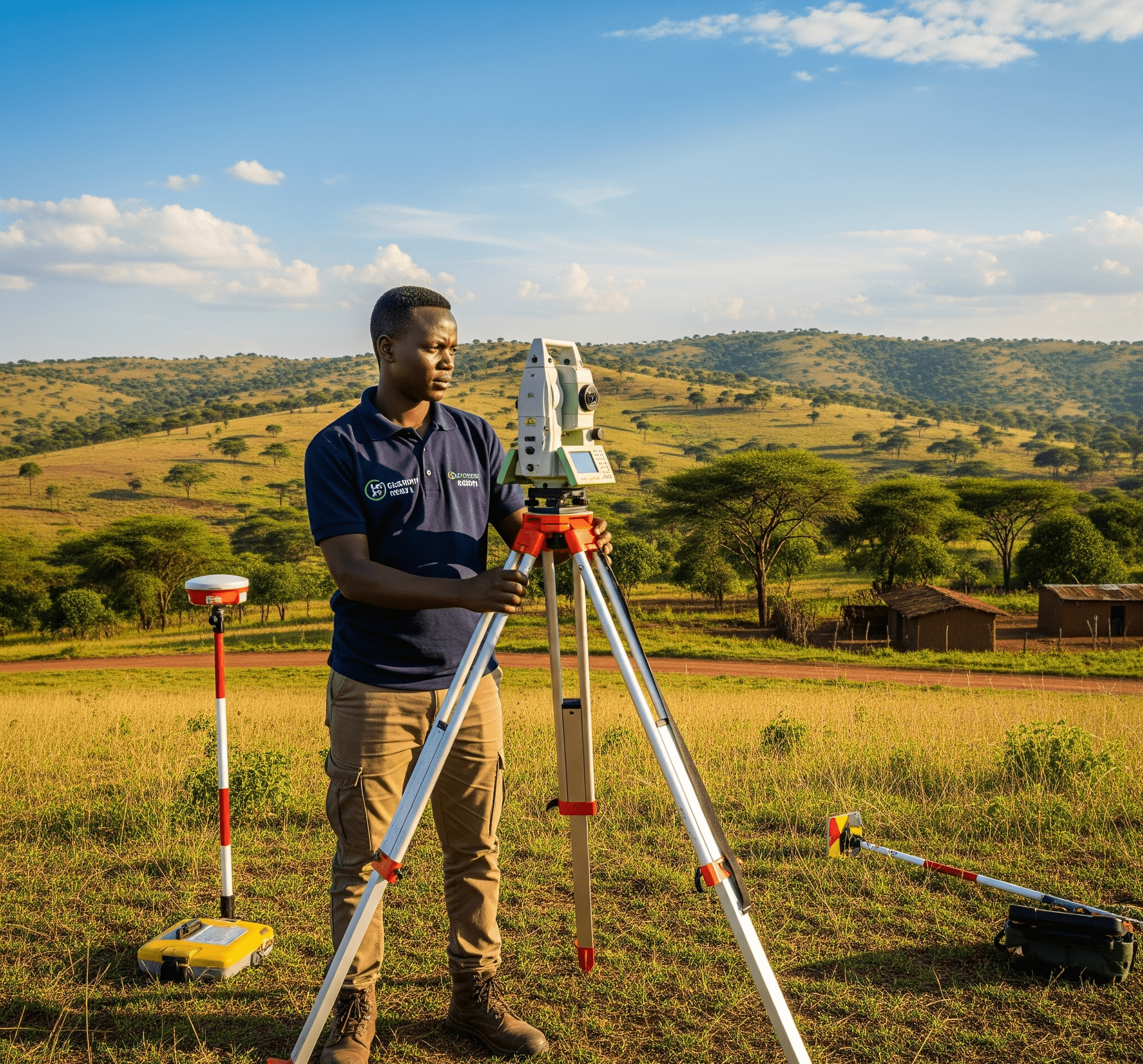 Professional Surveyor at Work